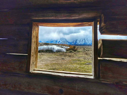 Through the Window at Cunningham Cabin