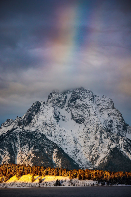 Rainbow over Mount Moran